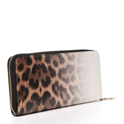 Christian Louboutin Calfskin Degrade Leopard Panettone Zip Wallet White 3 of 8