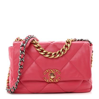 Chanel Lambskin Quilted Medium Chanel 19 Flap Light Pink 1 of 11