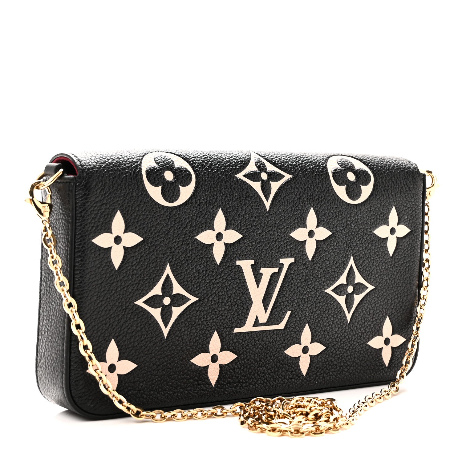 Louis Vuitton Empreinte Monogram Giant Felicie Pochette Black Beige 4 of 11