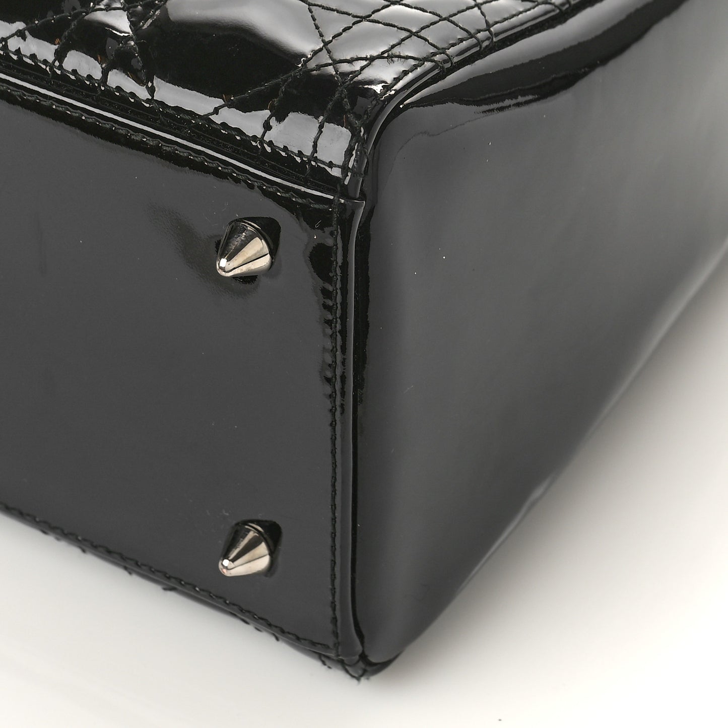 Patent Cannage Medium Lady Dior Black