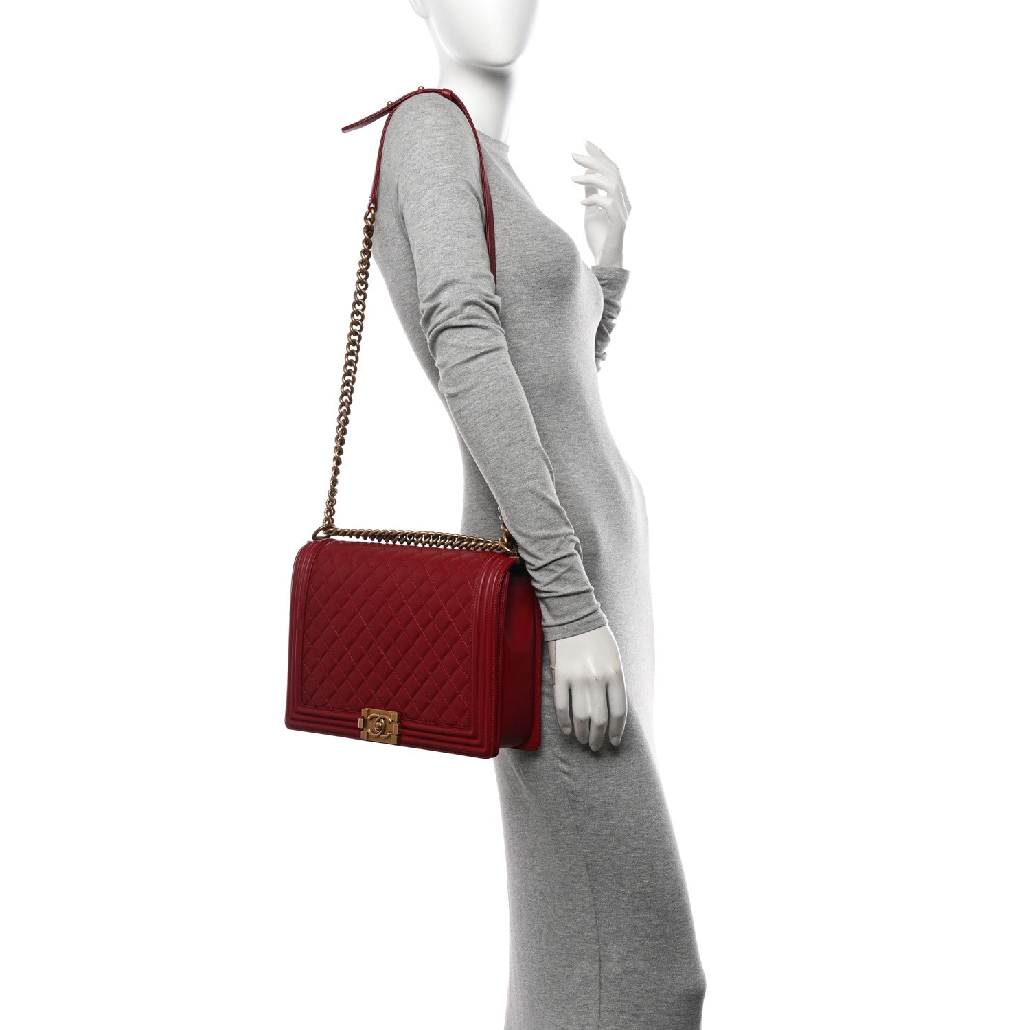 Chanel Lambskin Quilted Large Boy Flap Red 2 of 10