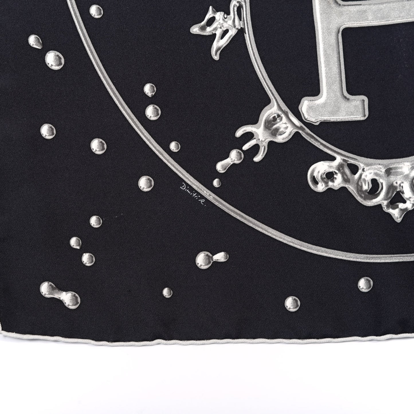 Silk Vif Argent Pocket Square Scarf Gris Black Argent
