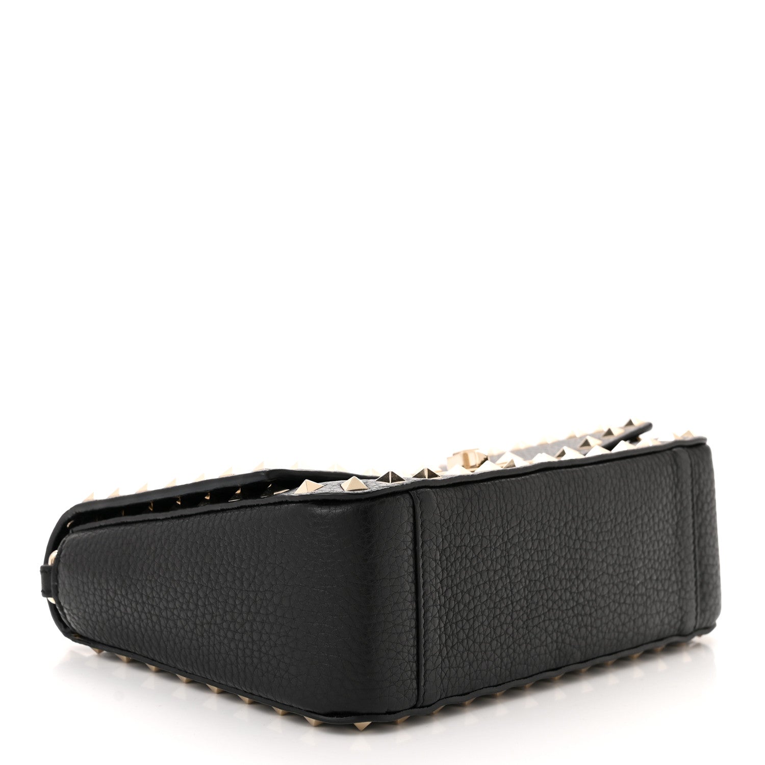 Valentino Garavani Grained Calfskin Rockstud Crossbody Bag Black 4 of 10