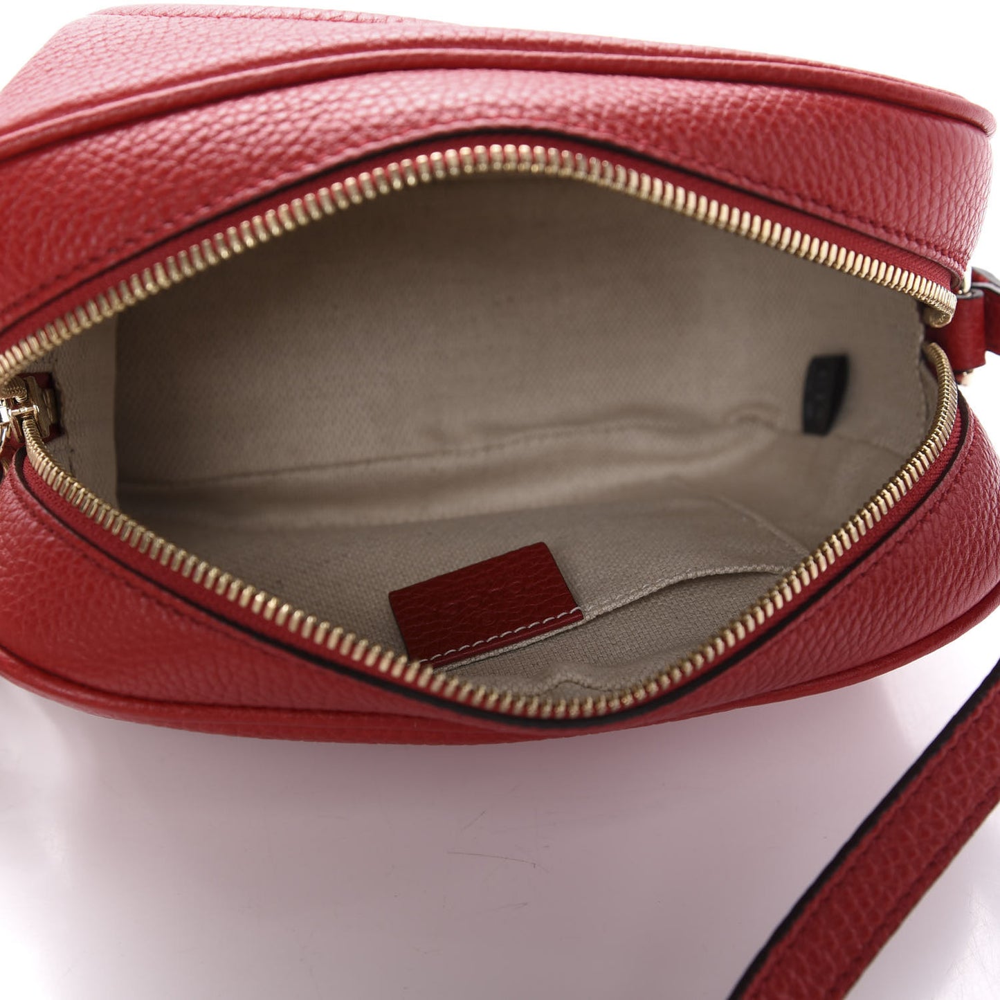 Pebbled Calfskin Small Soho Disco Bag Tabasco Red