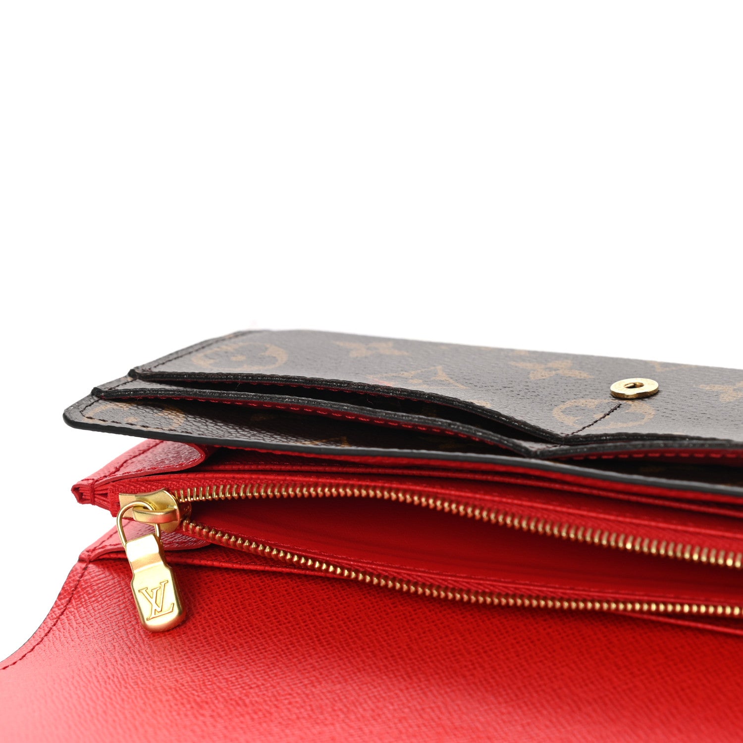 Louis Vuitton Monogram Sarah Wallet NM Coquelicot 7 of 9