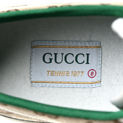 Gucci GG Monogram Web Mens 1977 Tennis Sneakers 8 Beige Ebony Mystic White 7 of 8