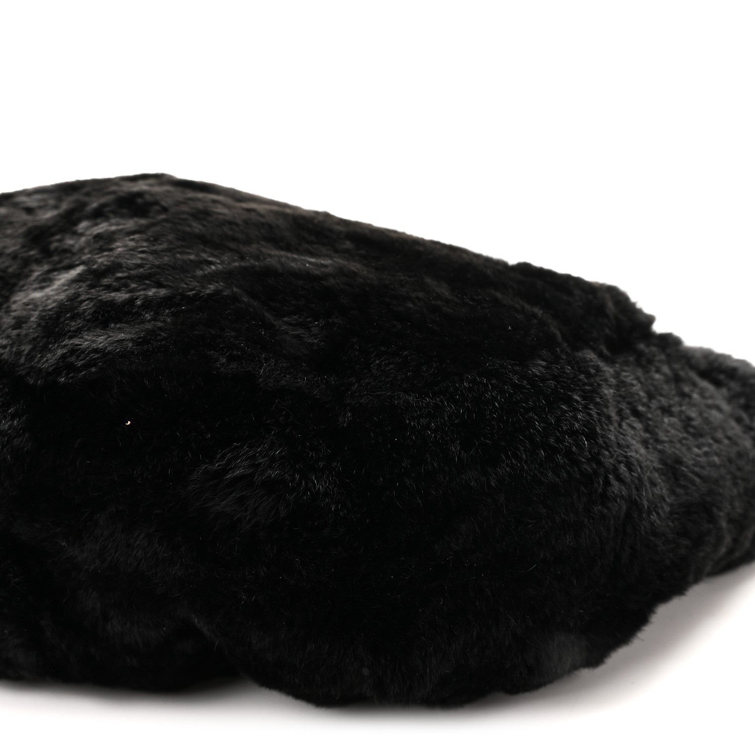 Chanel Lapin Rabbit Fur Shoulder Bag Black Black 10 of 10