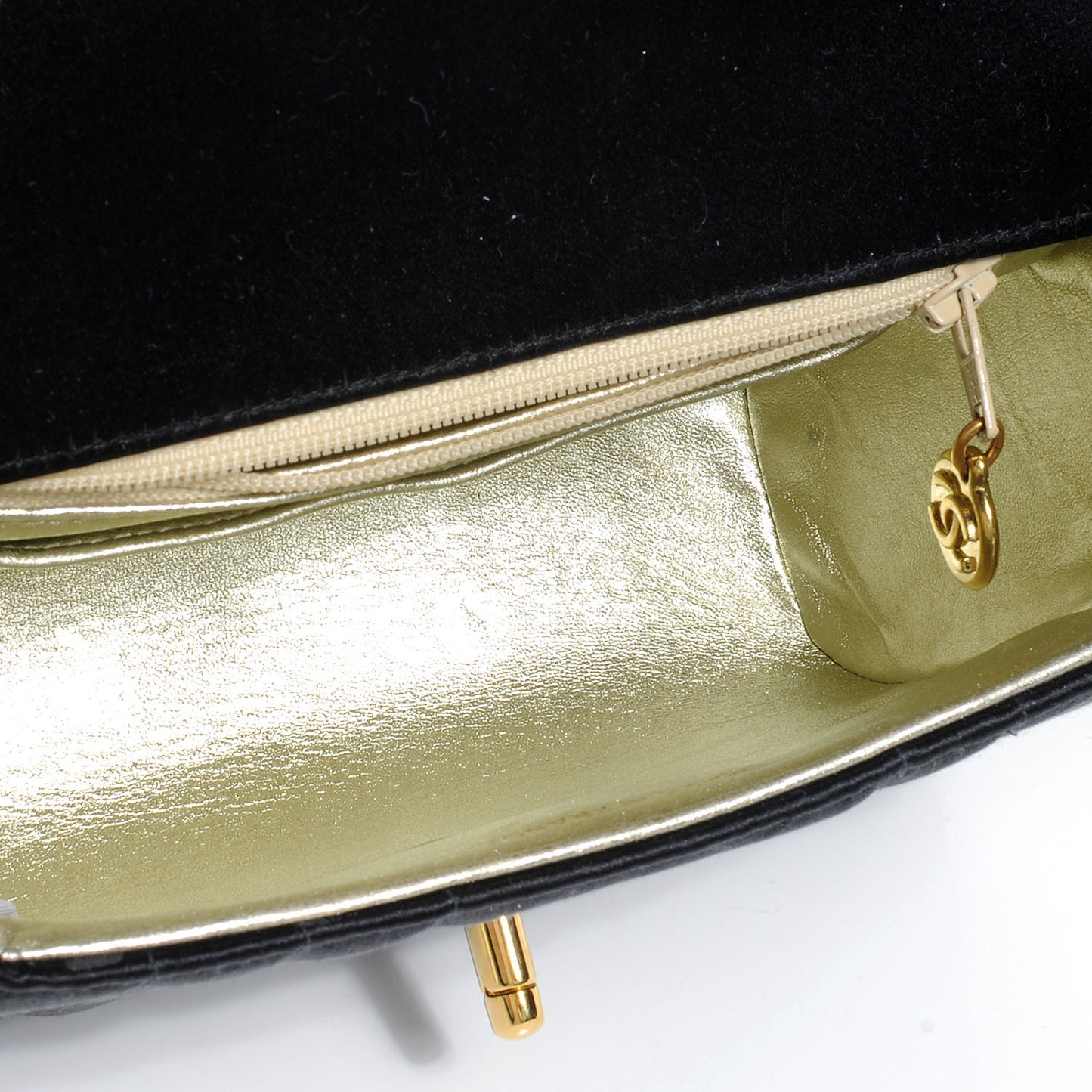 Satin Vertical Quilt Mini Flap Shoulder Bag Black