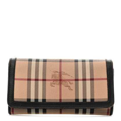 Burberry Haymarket Check Penrose Continental Wallet Brown 1 of 14