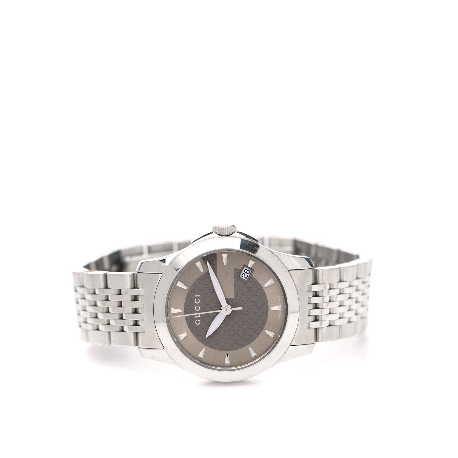 Gucci Stainless Steel 27mm G-Timeless Quartz Watch Brown 2 of 4