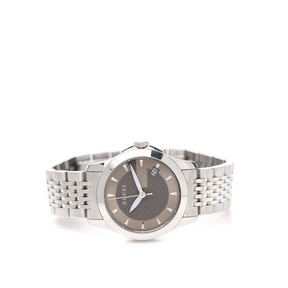 Gucci Stainless Steel 27mm G-Timeless Quartz Watch Brown 2 of 4
