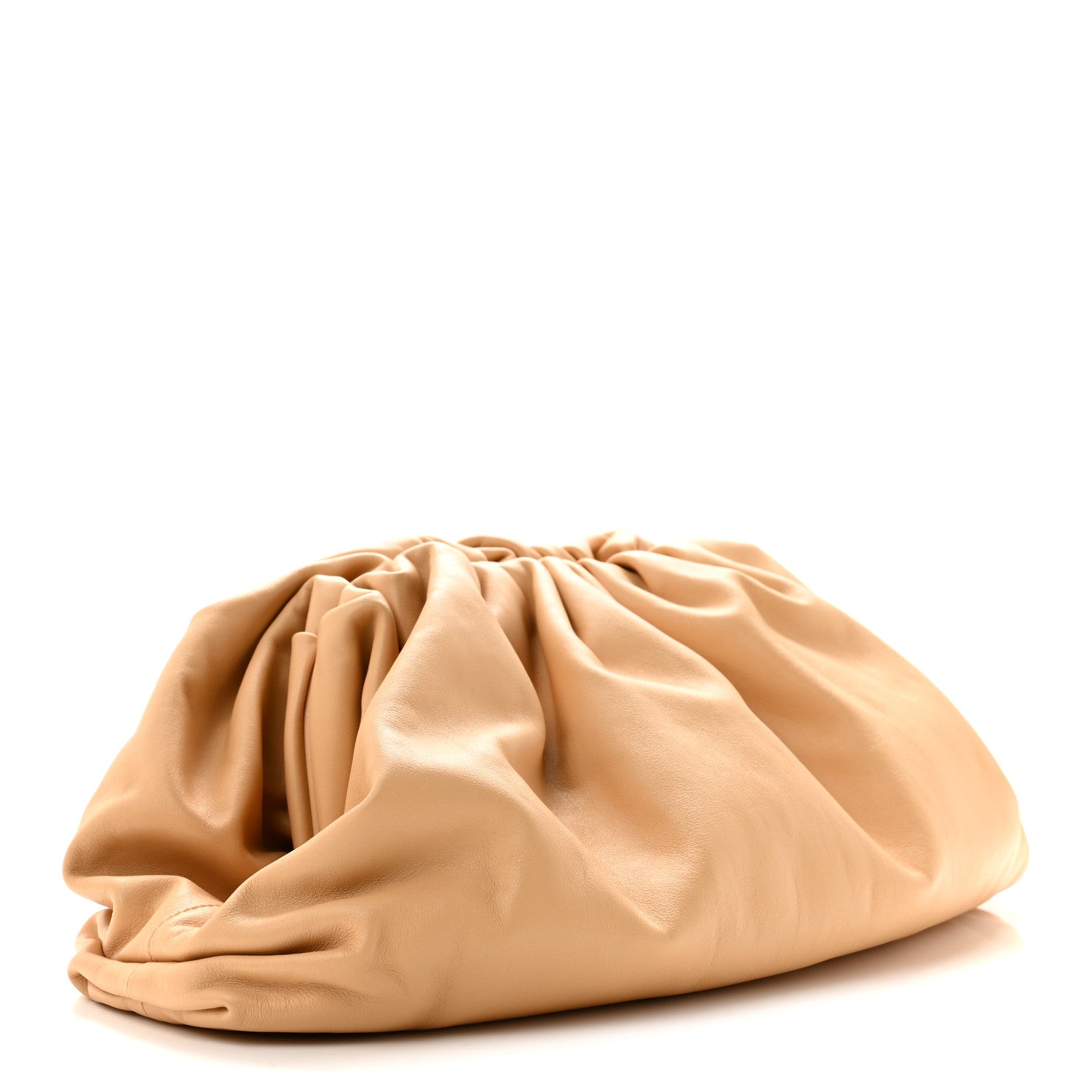 Bottega Veneta Smooth Butter Calf The Pouch Oversized Clutch Almond 3 of 10