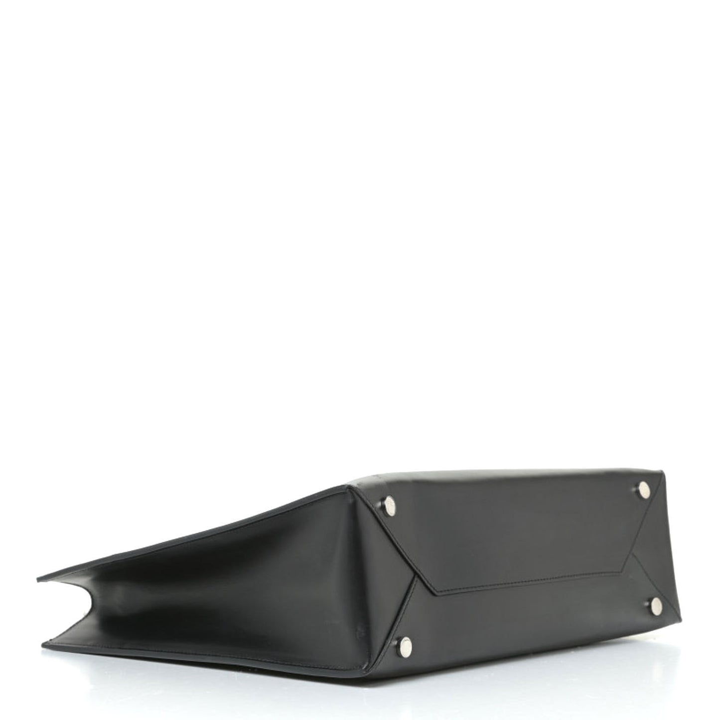 Soft Calfskin Cable Shopper Tote Black