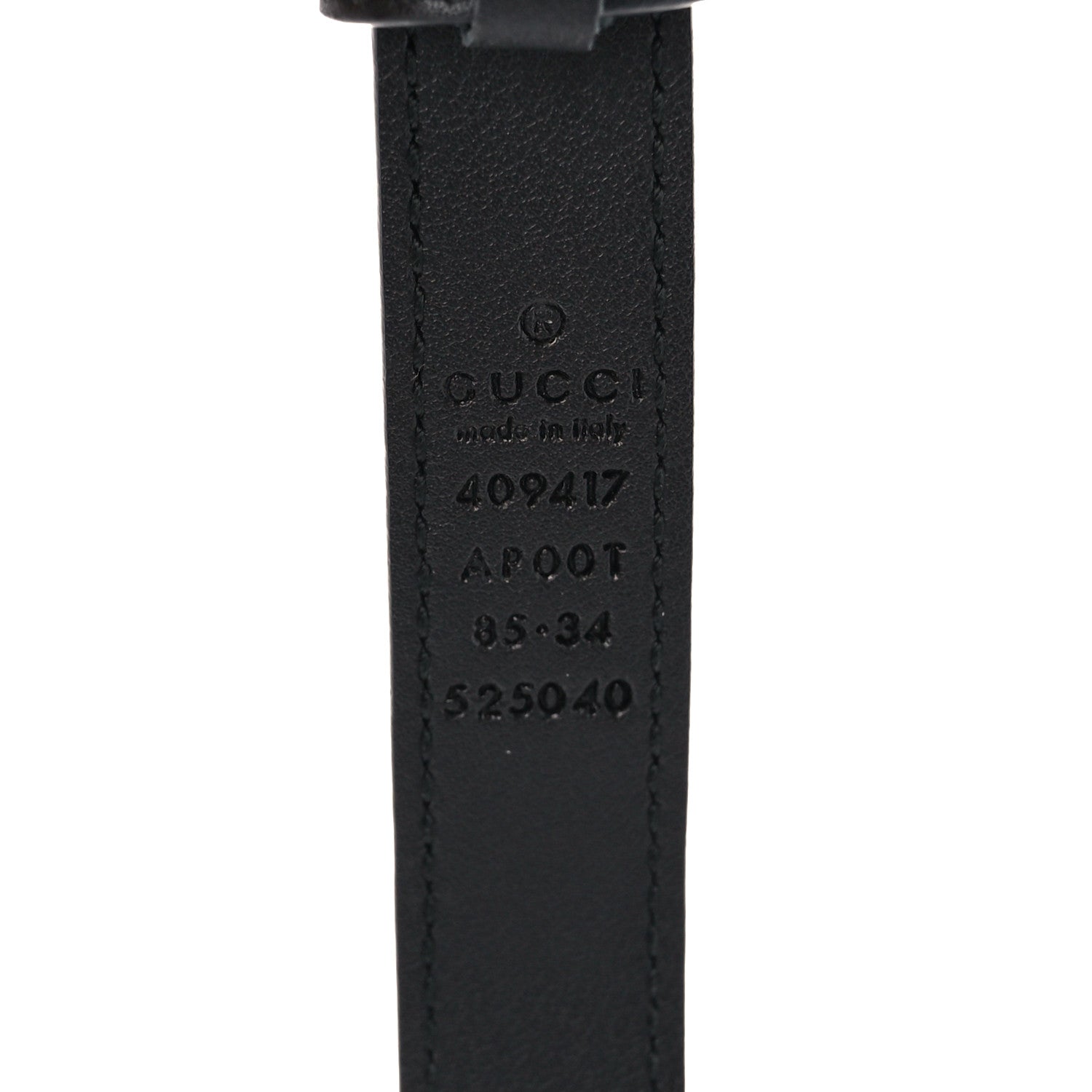 Gucci Calfskin Double G 20mm Belt 85 34 Black 4 of 4