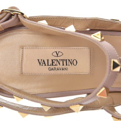 Valentino Garavani Patent Rockstud Ankle Strap Pumps 40 Poudre 8 of 10
