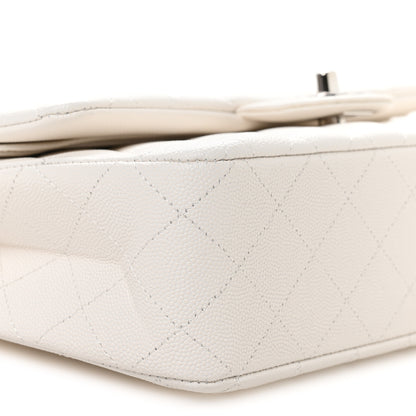 Chanel Caviar Quilted Medium Double Flap White 9 of 11