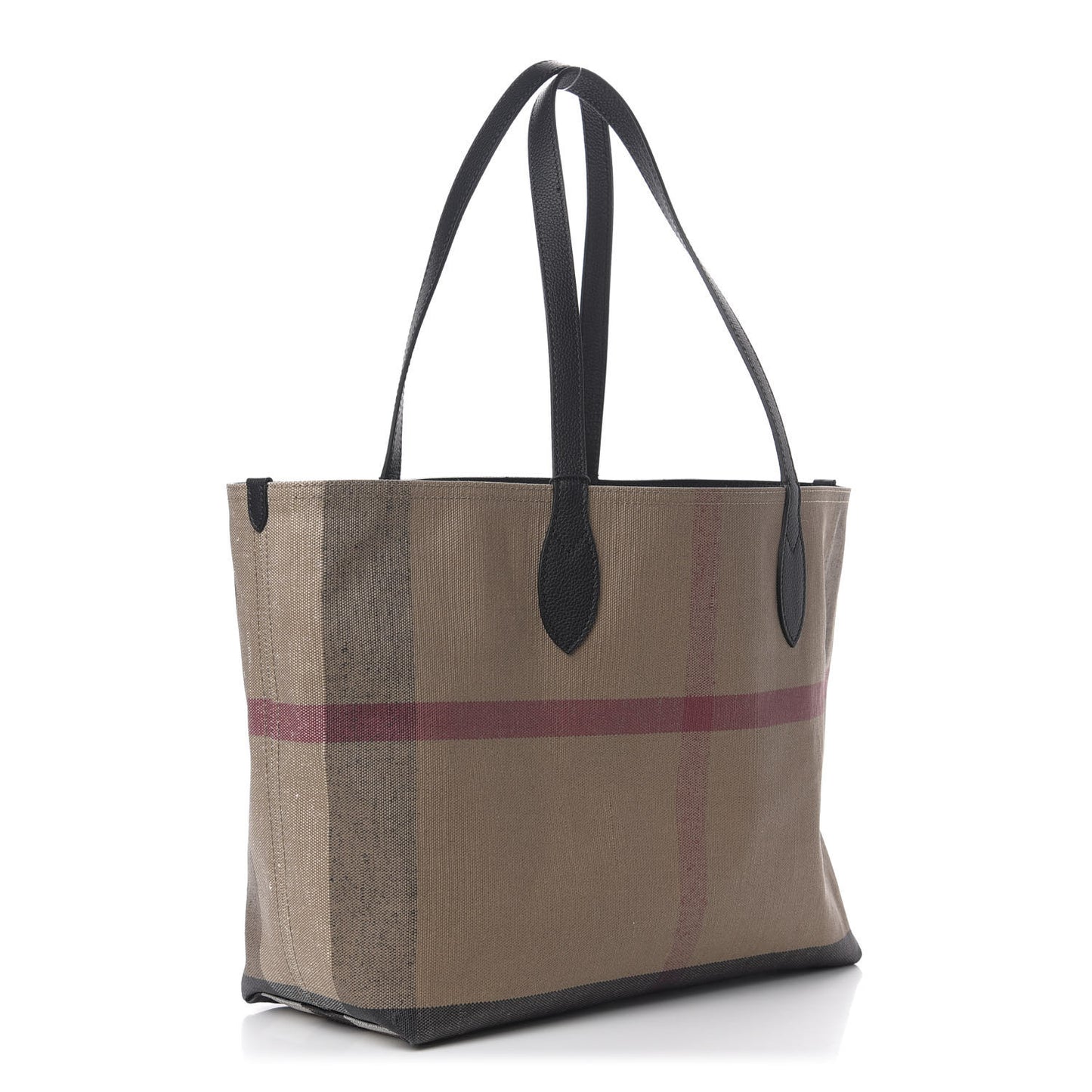 Coated Canvas Mega Check Medium Doodle Tote Black