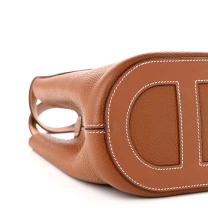 Hermes Taurillon Clemence Swift In-The-Loop 18 Bag Gold 9 of 10