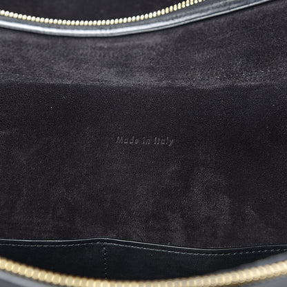 Celine Calfskin Crocodile Embossed Small Belt Bag Black 6 of 15
