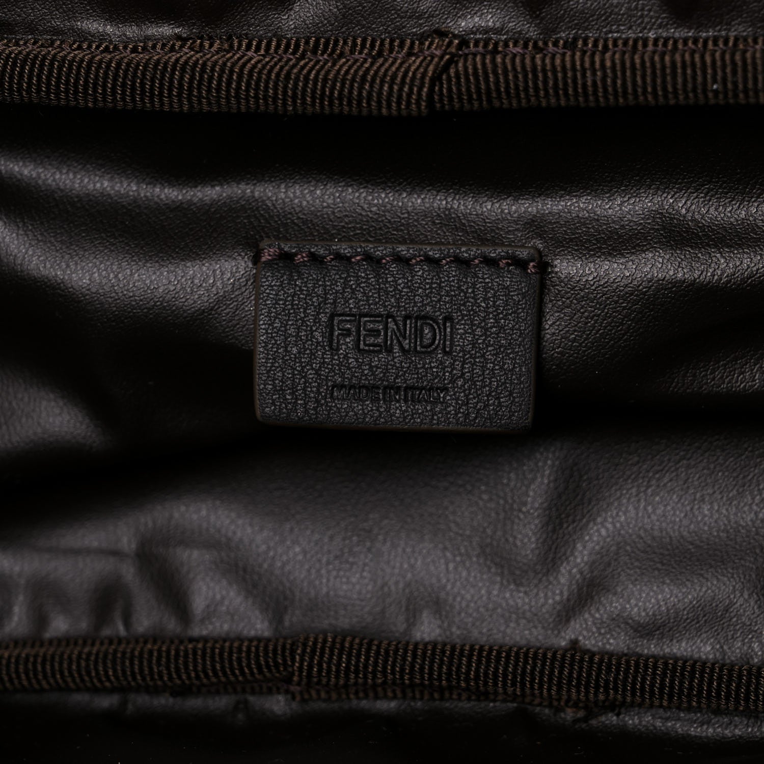Fendi Wool FF 1974 Organizer Beige Cammello Sand 7 of 11