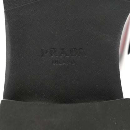 Prada Spazzolato Metal Triangle Logo 50mm Loafers 39.5 Black 8 of 10