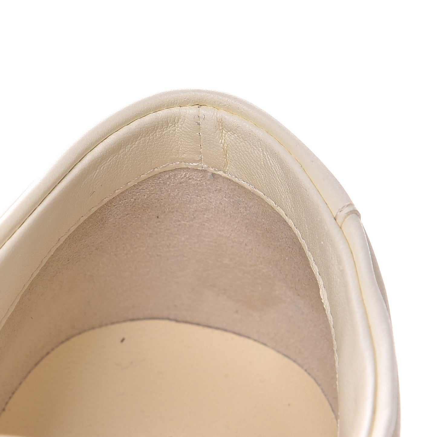 Lambskin Patent Calfskin CC Sneakers 38 White Black