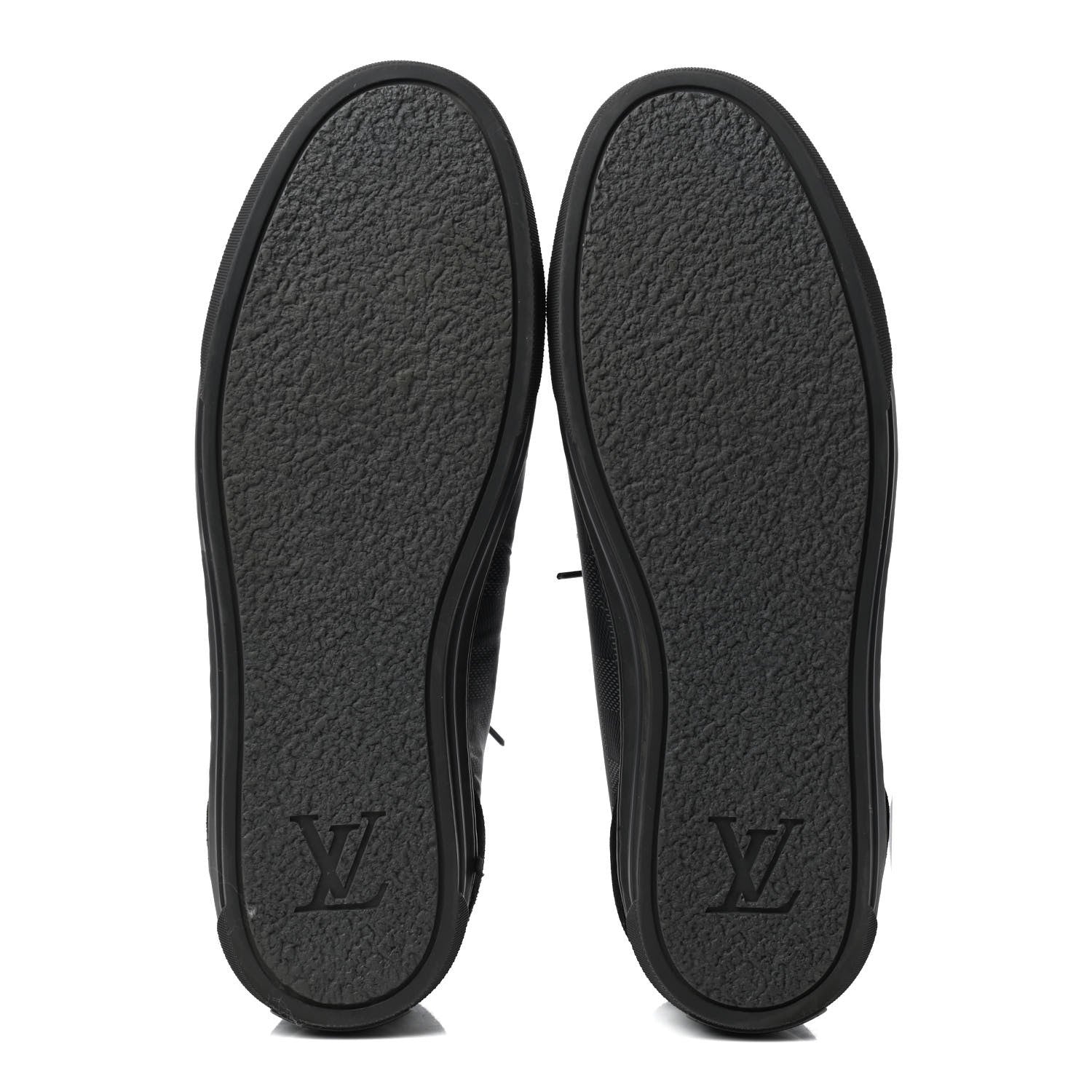 Louis Vuitton Damier Graphite Calfskin Suede Mens Aventure Sneakers 9 5 of 11