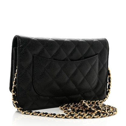 Chanel Caviar Quilted Wallet on Chain WOC Black 3 of 11