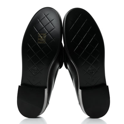 Chanel Lambskin Quilted CC Turnlock Loafers 37 Black 5 of 9