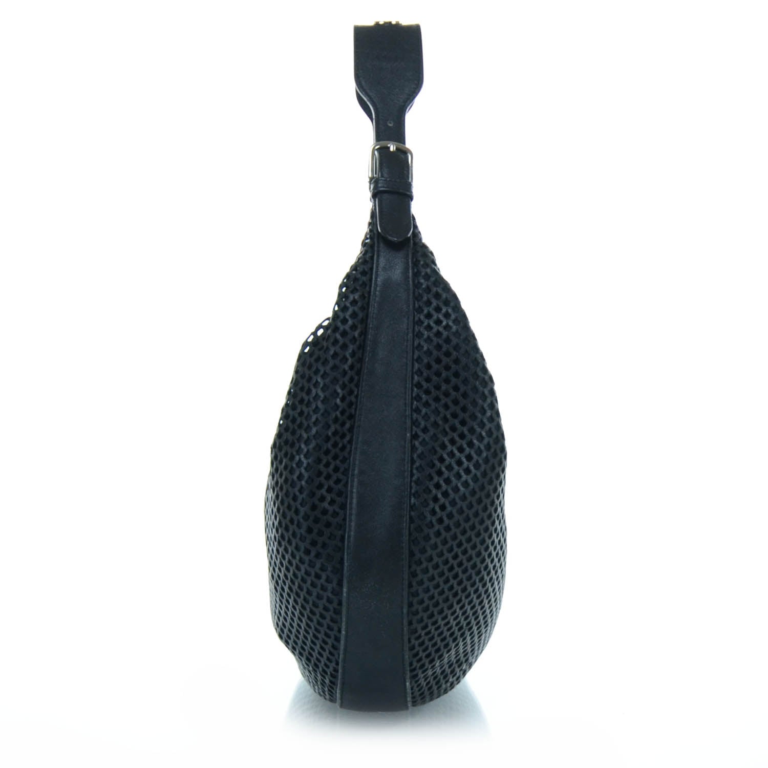 Christian Dior Leather Perforated Hobo Black 4 of 11