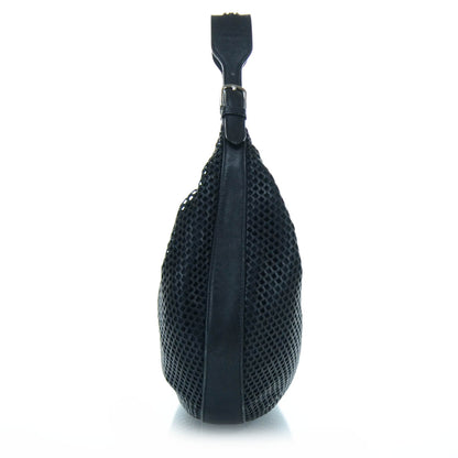 Christian Dior Leather Perforated Hobo Black 4 of 11