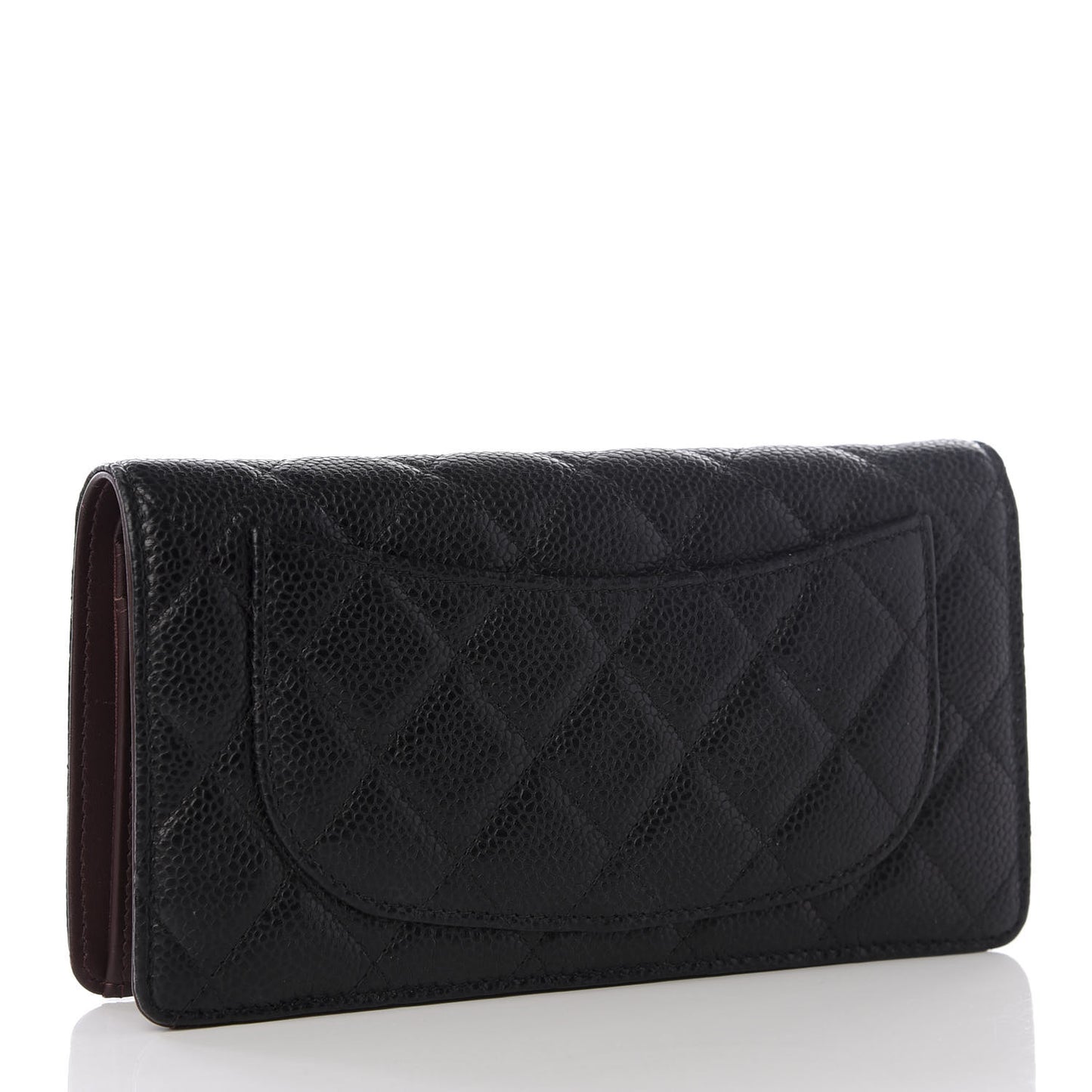 Caviar Quilted Yen Wallet Black