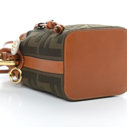 Fendi Canvas Vitello King F is Fendi FF Embroidered Mini Mon Tresor Bucket Bag Amazzonia Cuoio 9 of 11