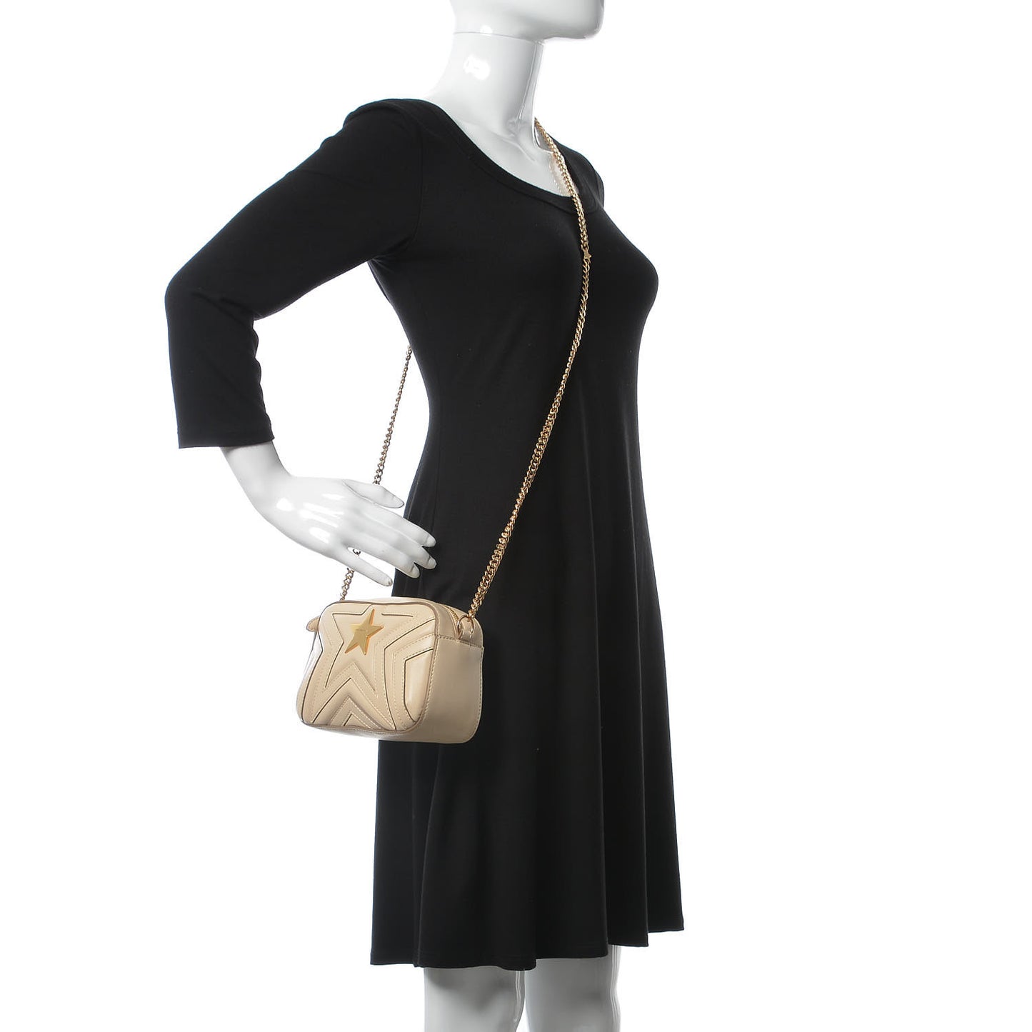 Eco Alter Nappa Star Patch Shoulder Bag Cream