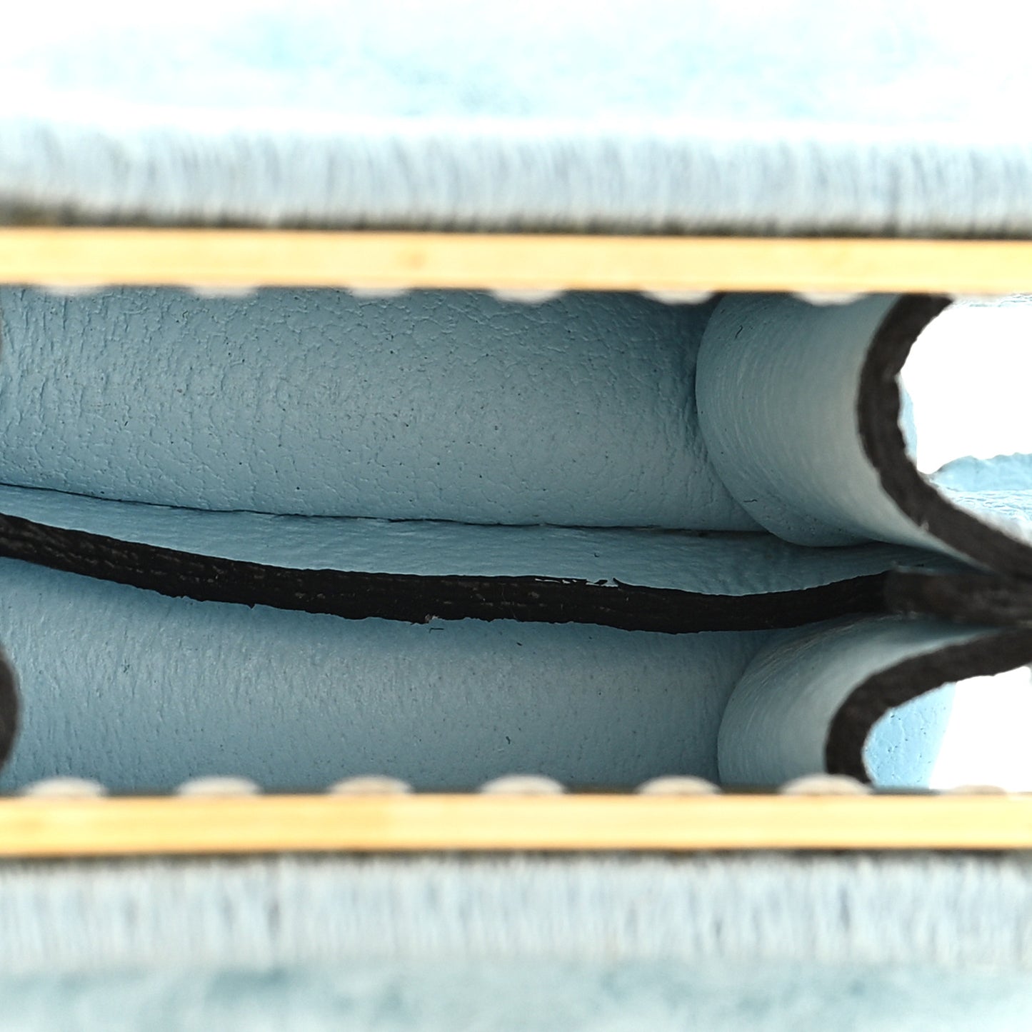 Sheepskin Fendiroma Peekaboo Key Case Powder Sugar