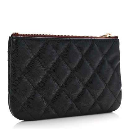 Chanel Caviar Quilted Small Cosmetic Case Black 3 of 8