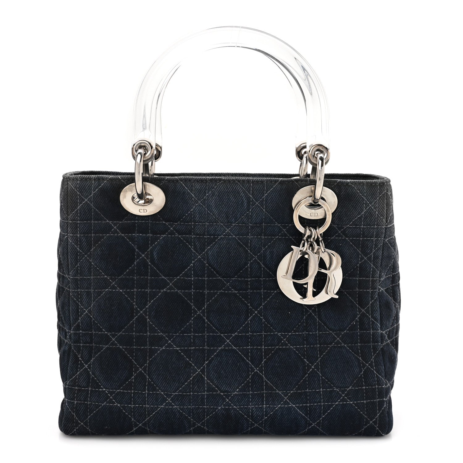 Christian Dior Denim Cannage Medium Lady Dior Blue 1 of 12