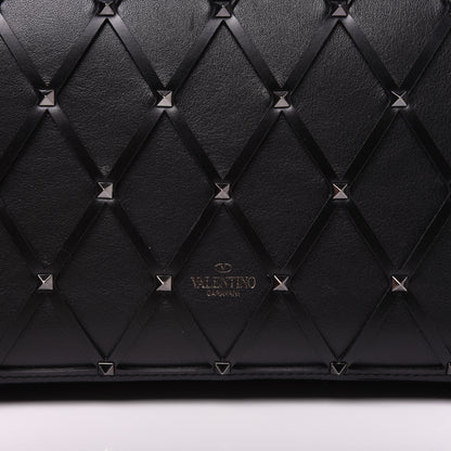 Valentino Garavani Smooth Calfskin Quilted Beehive Shoulder Bag Black 11 of 14