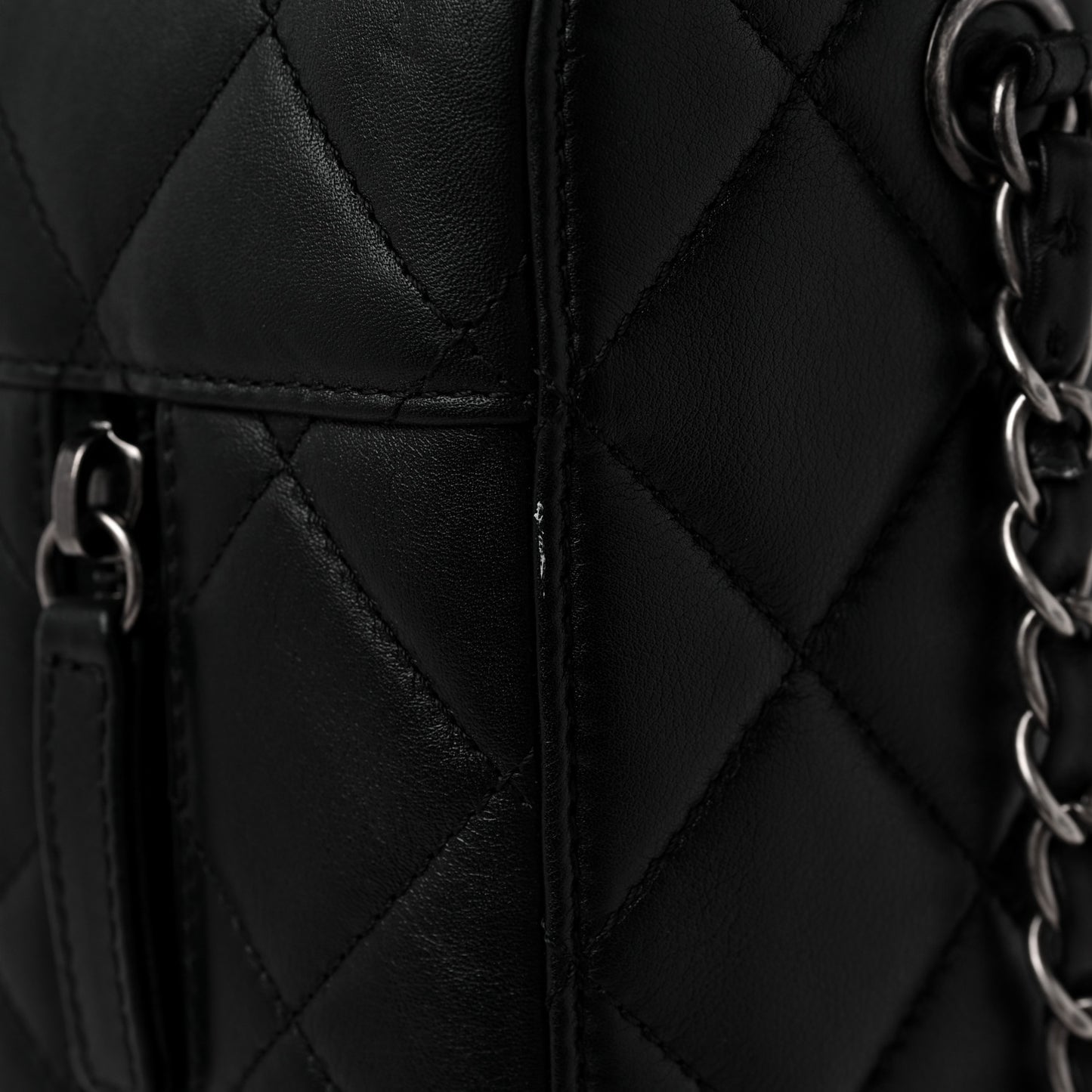 Lambskin Dubai by Night Gas Tank Bag Black