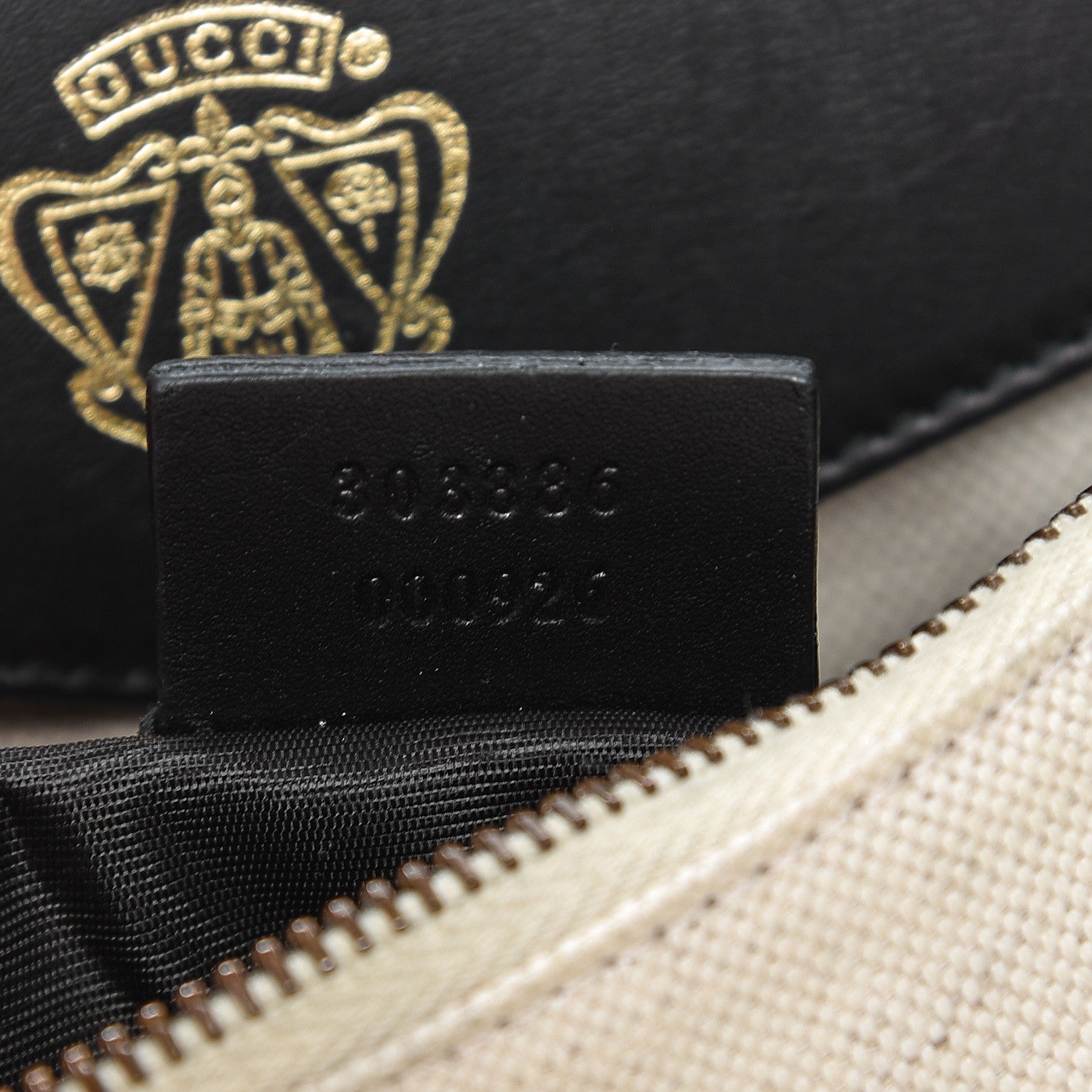 Gucci Nubuck Brocade Medium Lady Stirrup Top Handle Black 7 of 17