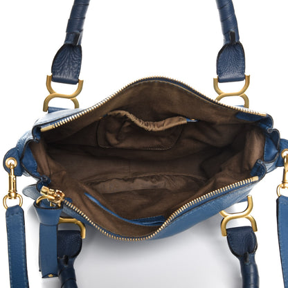 Chloe Calfskin Medium Marcie Satchel Factory Blue 6 of 12