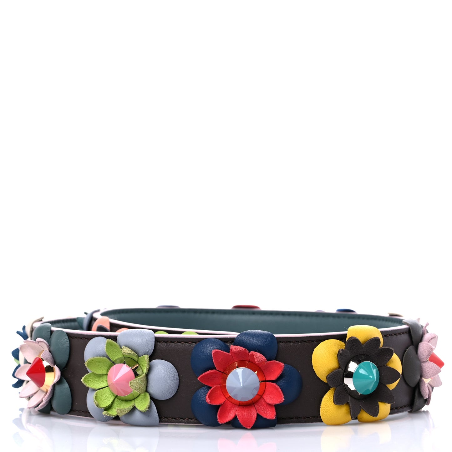 Vitello Dolce Flowerland Studded Strap You Moresco Malachite