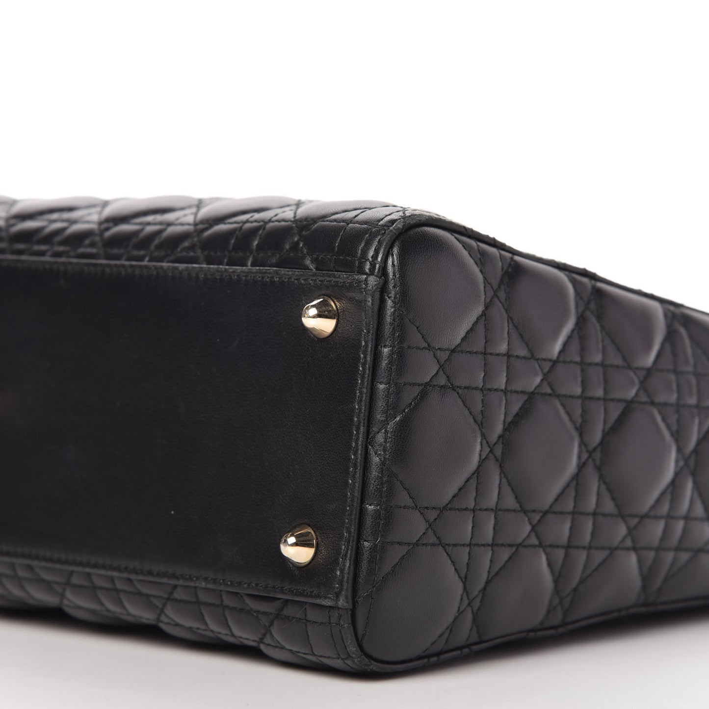 Lambskin Cannage Large Lady Dior Black