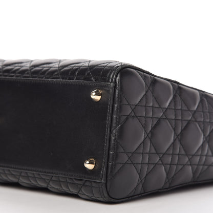 Christian Dior Lambskin Cannage Large Lady Dior Black 7 of 10