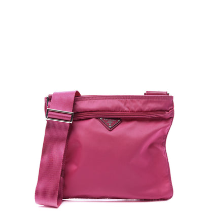 Prada Nylon Vela Flat Messenger Bag Fuxia 1 of 9