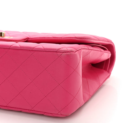 Chanel Lambskin Quilted Jumbo Double Flap Dark Pink 10 of 12