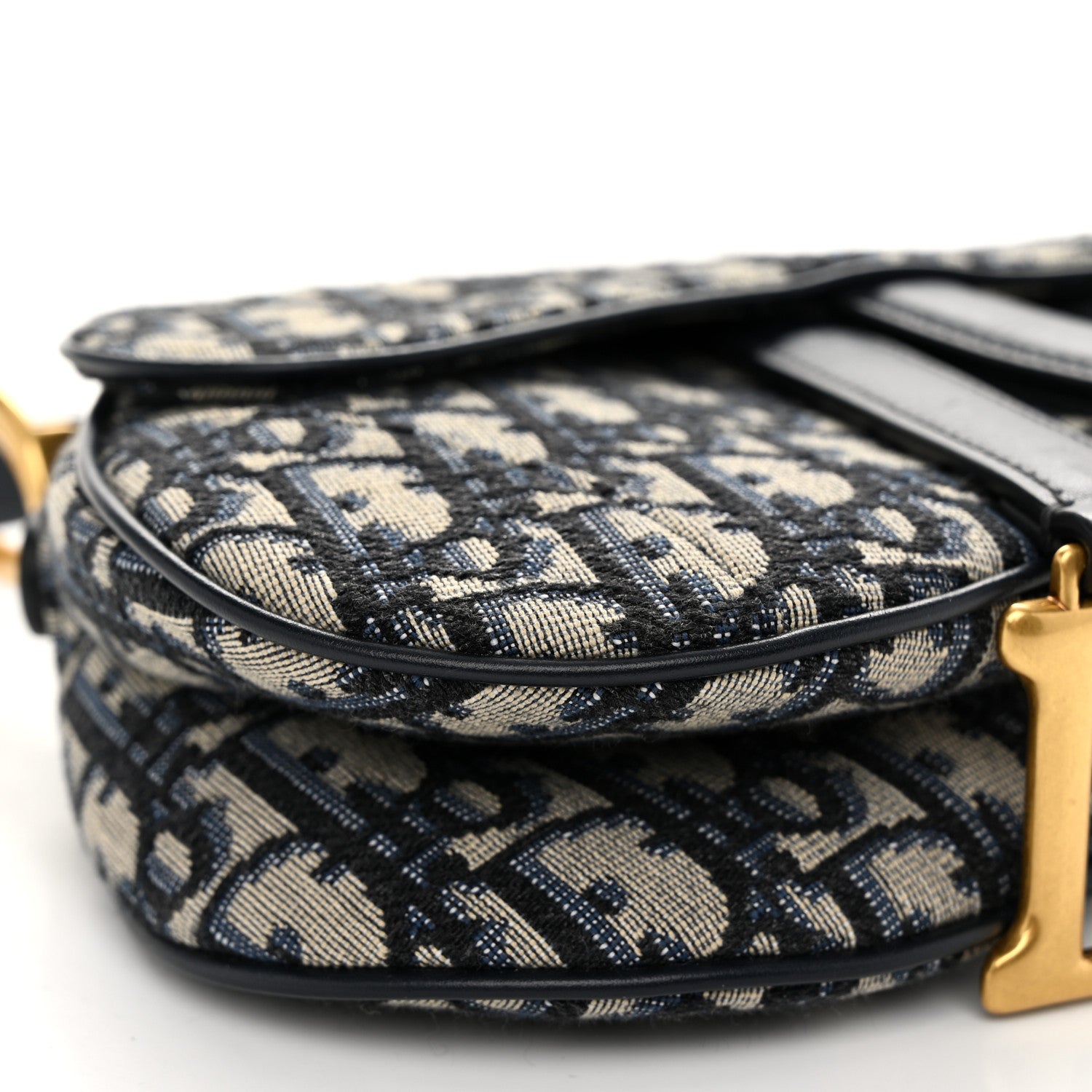 Christian Dior Oblique Mini Saddle Bag Blue 9 of 11
