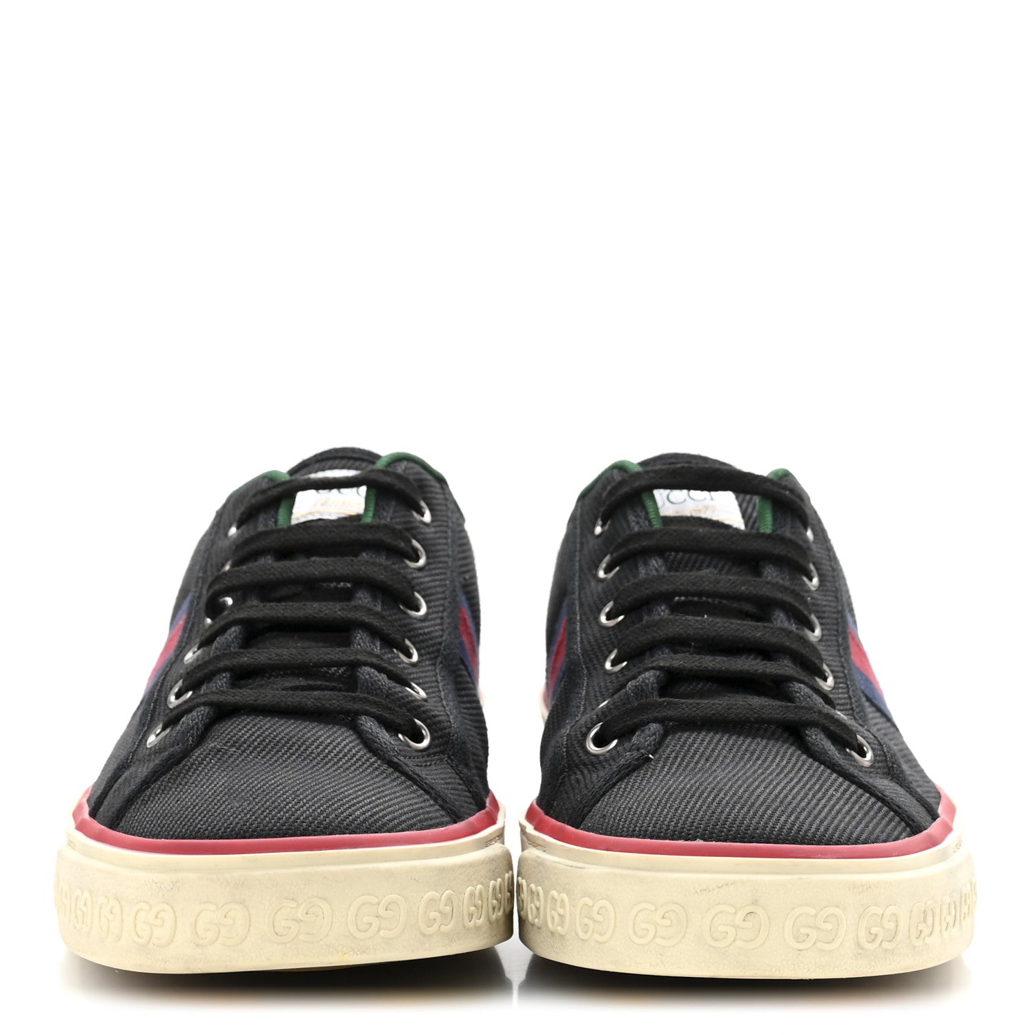 Gucci Canvas Web Mens 1977 Tennis Sneakers 9 Black 3 of 10