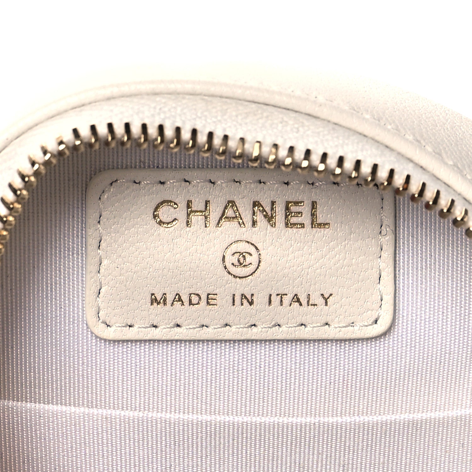 Chanel Lambskin Quilted Round Filigree Chain Around Crossbody White 5 of 10
