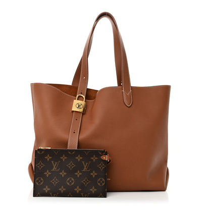Louis Vuitton Grained Calfskin Low Key Cabas MM Cognac 3 of 11